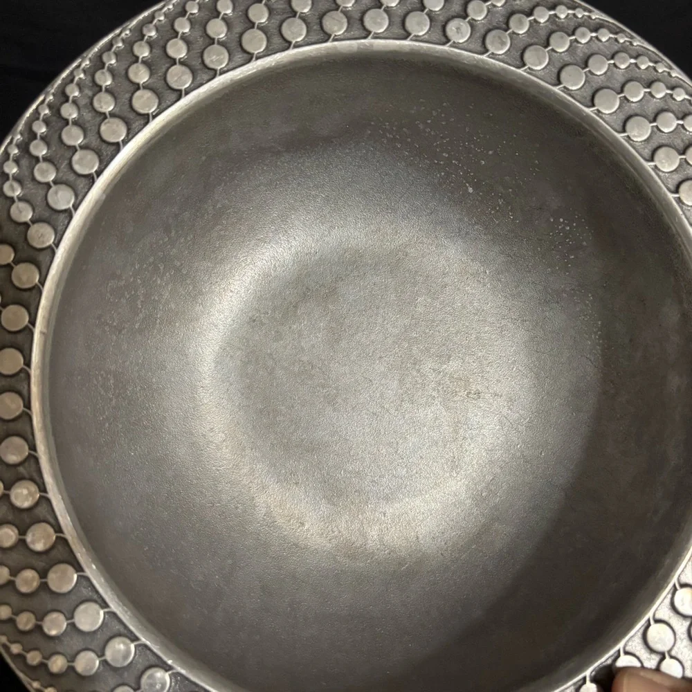 Wilton Armetale Pewter-Tone Decorative Serving Bowl